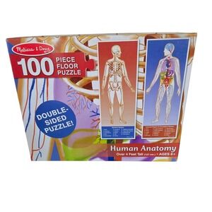 Melissa & Doug Floor Puzzle Human Anatomy Skeleton Organs Circulatory System 100
